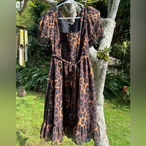 *Discontinued* Sourpuss Leopard Print Dress XL